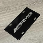 Aluminum Mercedes Benz Amg Embossed Decor Plate Black With Silver Brushed Logo