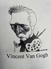 Rare Vintage 90s Vincent Van Gogh Portrait T-shirt Adult Large Single Stitch Usa