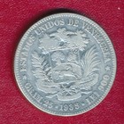 Venezuela 1935 Bolivar Silver Coin   nicely Circulated   Free Ship  