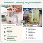 5-in-1 Baby Food Processor  Equipped With Stainless Steel Steaming Basket 