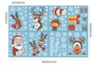  Christmas Window Decals Snowflakes Snowman Santa Claus Reindeer 160pcs 8 Sheets