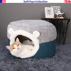 Cat Bed House Soft Plush Pet Cave Warm Sleeping Nest For Cats Dogs