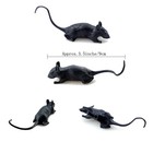 Saktopdeco 25 Pcs Black Plastic Fake Rats For Prank Party Small 