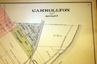 1896 Plat Map City Of Carrollton Saginaw County Michigan