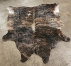 Xl Premium Brindle Brazilian Cowhide Area Rug Leather Cow Hide Skin  83  X 76 
