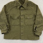 Vtg 1950s Korean War U s Army Shirt Mens Large Og 108 Olive Green Wool Field