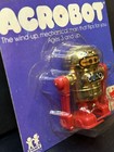 1978 Unpunched Tomy Acrobot Wind Up Mechanical Robot  2521 Vintage Moc Gold Red
