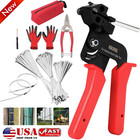 Stainless Steel Zip Ties Gun Kit heavy Duty Fastening Cable Tie Tool Set Outdoor