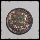 1858-p   Seated Liberty Half Dime Great Toning   Sharp Au   12d43