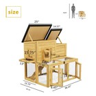 Outdoor Wooden Rabbit Hutch Hen House - Chicken Coop Run With Nesting Box