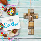 Wooden Cross Wall Decor Christian Sign Biblical Verse Farmhouse Home Table 10 6x