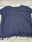 Lilly Pulitzer Navy Blue Romona Fringe Pullover Sweater Sz Small 4-5 Girls