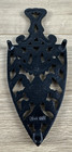 Vintage Cast Iron Trivet Scroll Black Footed