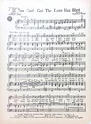 If You Can t Get The Love You Want Sheet Music Sadie Thompson 1944 Musical Flop