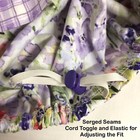 Scrub Hat  Pleated Bouffant  Butterflies On White Multi-color  One Size