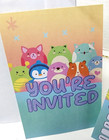 Party Invitation 21 Double Sided Squish Birthday Kids Invitations W envelopes