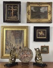 Antique Folk Art Bentwood Crucifix Diorama Shadowbox  Framed