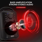 Pyle 4in Portable Wireless Bt Streaming Speaker 180w Abs Outdoor   2 Wired Mics