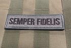 Semper Fi Fidelis Marine Grunt Name Tag Tactical Combat Hook Loop Patch Tan