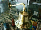 5   Vintage Brass Nautical Captain Ship Bell With Wall Mount Bracket Maritime
