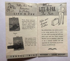 Modern Lite-r-pak Brochure For Suits Solves Luggage Problems 1950s Vtg