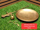  vintage  Brass Hanging Weight Beam Balance Scale  missing Chain  Incomplete 