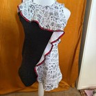 Disney Cruella Girls Dress Size 9 10 Black White Graffiti Red Ruffle