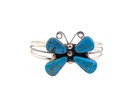 Navajo Butterfly Turquoise Cuff Bracelet Sterling Silver Na Jewelry Sz 6 25 In 