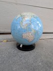 Vintage 1970s 16  National Geographic Tabletop World Globe Mid Century Modern A