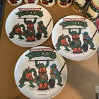 Vintage Peter Pan Ninja Turtles Plate Bowl Cup Set 1989 Tmnt Melamine  new Rare 