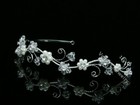 Bridal Wedding Veil Crystal Pearl Headband Tiara 7598