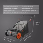 Push Lawn Sweeper  21-inch Leaf   Grass Collector  Strong Rubber Wheels   Heavy 