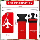 8 Pcs Luggage Straps Suitcase Tags Set For Tsa Approved  4 Travel Adjustable    