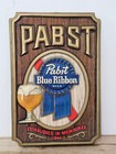 Pair Vintage Pabst Blue Ribbon Beer Signs Pbr 3d Vacuform Bar Advertising Decor