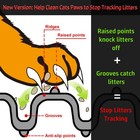 Rubber Cat Litter Mat - Kitty Litter Box Mat - Silicone Litter Trapping Catch   