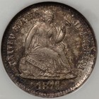 1873-s H10c Liberty Seated Half Dime Ncg Ms62