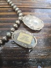 Sterling Silver Handmade Native American Us Turquoise Bead Necklace