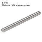 5pcs M10 X 100mm Fully Threaded Rod 304 Stainless Steel Right Hand1 5mm Pitch