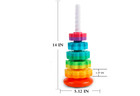 Baby Stacking Toy Educational Toddler Learning Toys Rainbow Spinning Wheel Gift