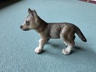 Schleich Grey Wolf Pup Cub Baby Wildlife Figure 2008 Retired Wolves 14606 Toy