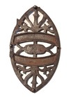 Antique Vintage Sad Iron Flat Cast Iron Metal Trivet Dubuque Potts Rust Patina