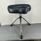 Rocnsoc Drum Throne Saddle Seat Black Vinyl Edge Ergonomic Adjustable