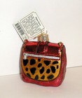 Red Chain Purse - Old World Christmas - Blown Glass Ornament New W tag 32215
