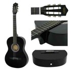 Zeny 38  New Beginners Acoustic Guitar With Case  Strap  Tuner And Pick  Black