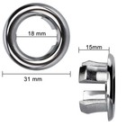 4 Pack Sink Overflow Ring Bathroom Trim Round Hole Cover   
