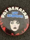Very Rare Vintage 1982 Pat Benatar Pin Get Nervous Badge 1 25  Button Rock Hof