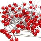 800 Pcs Sewing Pins  1 5 In Round Pearl Heads Pins  Pearlized Pins  Pearl Red