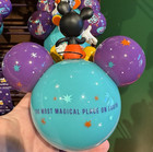 Disney Parks 2026 World Mickey Mouse Ear Christmas Ornament Glass New