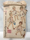 Simplicity 3497 Child Girl Pattern Sewing 50s Cut Dress Pinafore Sunsuit Panties