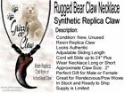 Bear Claw Necklace - Free Ship - Indian Style Jewelry Replica Grizzly - New  fb 
